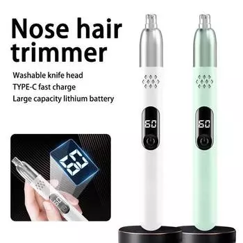 1 шт. USB перезаряжаемая мужская электрическая машинка для стрижки волос в носу триммер для ушей, лица, бровей бритва