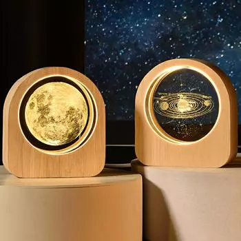 1 шт USB перезаряжаемые детские подарки настольное украшение новое звездное небо многостильная внутренняя резьба хрустальное стекло