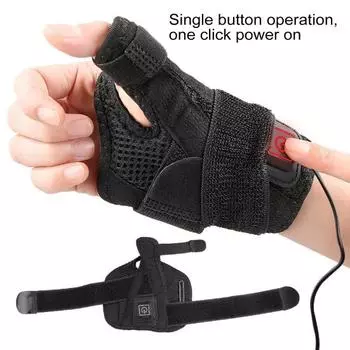 1 шт. USB-подогреваемый наручный бандаж с 3 уровнями регулировки температуры, теплый, легкий