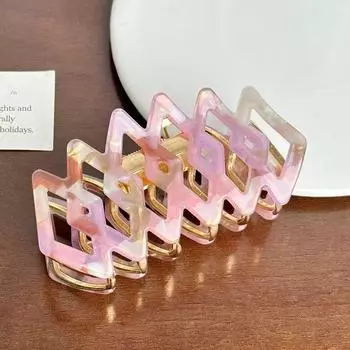 1 шт. Усовершенствованная полая заколка для волос в форме ромба, простая дисковая заколка для волос, сплавная заколка-акула, аксессуар для волос