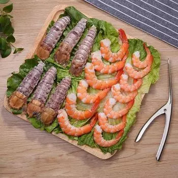 1 шт., устройство для очистки креветок из нержавеющей стали, устройство для очистки креветок, креативные кухонные инструменты белый