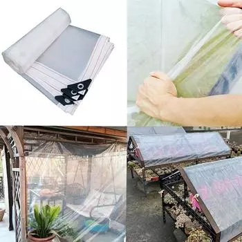 1 шт. утолщенная пластиковая ткань пылезащитная ncloth брезент полиэтиленовая пленка прозрачная ткань пылезащитная сохранение тепла на открытом воздухе