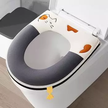 1 шт. утолщенная водонепроницаемая новая подушка для унитаза, универсальная подушка для сиденья унитаза Four Seasons, кольцо для унитаза розовый