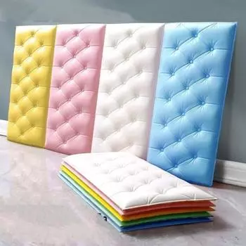 1 шт. утолщенные 3D наклейки на стену, высококачественные антистолкновительные настенные коврики, самоклеящиеся обои для детской спальни белый