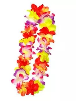 1 шт. утолщенные гавайские леи для танца Хула Луау, вечерние цветочные цепочки и ожерелья для вечеринок, сувениры, торжества и украшения разноцветный