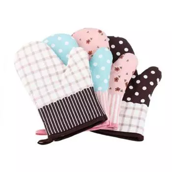 1 шт., утолщенные перчатки для духовки, термостойкость, микроволновая печь, кухонные принадлежности для домашней выпечки Coffee Dot