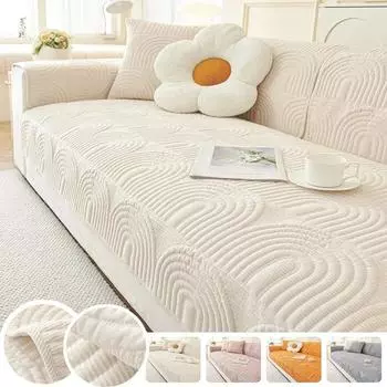 1 шт. утолщенные вельветовые чехлы для диванов, нескользящий бархатный коврик для дивана, зимние теплые чехлы для диванов в гостиной, угловой диван в форме буквы L, полотенце A 70x70