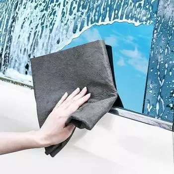 1 шт. Утолщенные волшебные салфетки из микрофибры для мытья окон и зеркал автомобиля, полотенца для протирки стекол, многоразовые бытовые чистящие кухонные принадлежности 20x25cm