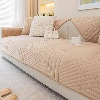 1 шт. утолщенный плюшевый чехол для дивана, однотонный, нескользящий, подушка для дивана, Г-образный уголок, мягкое полотенце для дивана для домашнего декора гостиной A 70x70