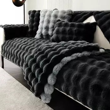 1 шт. утолщенный ультрамягкий плюшевый коврик для дивана противоскользящее плюшевое полотенце для дивана для гостиной el 70x70cm 1pc