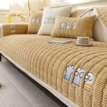 1 шт. утолщенный вельветовый чехол для дивана с принтом кошачьих когтей, полотенце для дивана, нескользящая универсальная подушка для дивана на все времена года для декора гостиной A 70x70