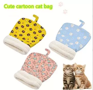 1 шт. Уютный спальный мешок для кошек из полиэстера с наполнителем - удобная кровать-гнездо для кошек в виде туннеля 5,51-15,43 фунта, легкий вход в домик для домашних животных 42X52CM