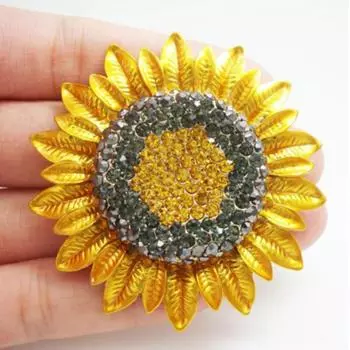1 шт. ювелирные изделия очаровательные цветы подсолнуха желтая брошь булавка жёлтый