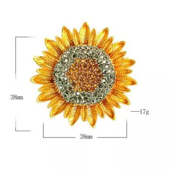 1 шт. ювелирные изделия очаровательные цветы подсолнуха желтая брошь булавка