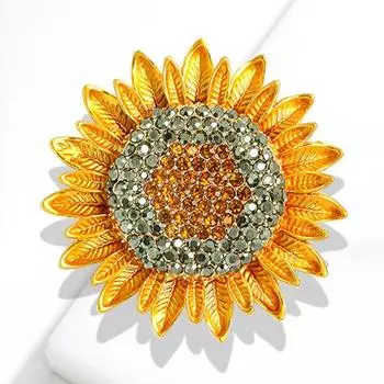1 шт. ювелирные изделия очаровательные цветы подсолнуха желтая брошь булавка