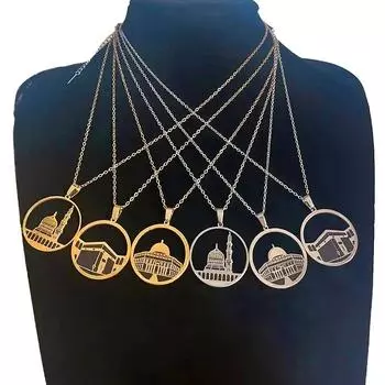 1 шт. ювелирные изделия полые из нержавеющей стали арабское церковное ожерелье новый изысканный мусульманский кулон