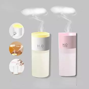 1 шт. увлажнитель воздуха, дымовое кольцо, распылитель, ароматический диффузор, домашний автомобиль, беспроводная зарядка, USB ультразвуковой диффузор эфирного масла HMM розовый
