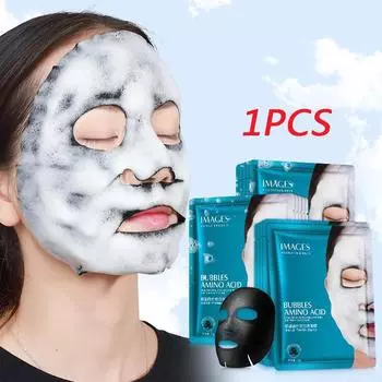 1 шт. увлажняющая маска, глубоко очищающая аминокислотная маска с бамбуковым углем и пузырьками 1PCS