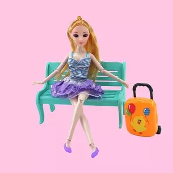 1 шт. V-образный вырез без рукавов вечерние платья одежда для кукол Барби наряды платье для 1/6 куклы BJD одежда для 1:6 кукольный домик детская игрушка фиолетовый