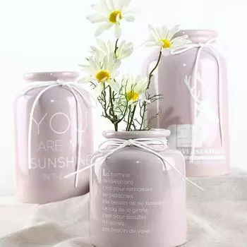 1 шт. Ваза с изображением оленя, керамическая ваза для цветов с бантом из веревки, гидропонный контейнер, центральное украшение для дома