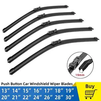 1 шт. Верхний замок 19 мм щетки стеклоочистителя для автомобиля универсальные мягкие резиновые бескаркасные без кронштейна автомобильные дворники 14 16 17 18 19 20 21 22 24 25 26 30 14