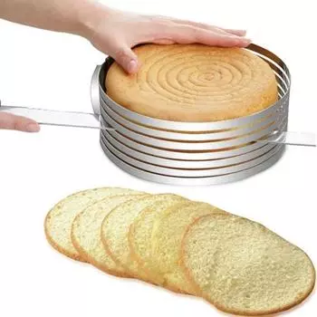 1 шт. Verstelbare Ronde Brood резак для торта Slicer Rvs Ring Schimmel Bakken Tool 6 Lagen Mousse