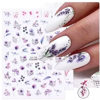 1 шт. Весенние 3D наклейки для ногтей милые цветочные аксессуары для нейл-арта цветы кавайные наклейки для ногтей маникюр украшение для ногтей