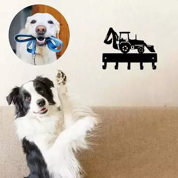 1 шт. Вешалка для ключей Backhoe - 9 дюймов в ширину/6 дюймов в ширину металлический настенный крючок для дома, спальни/гостиной/домашнего декора настенная наклейка M небесно-голубой