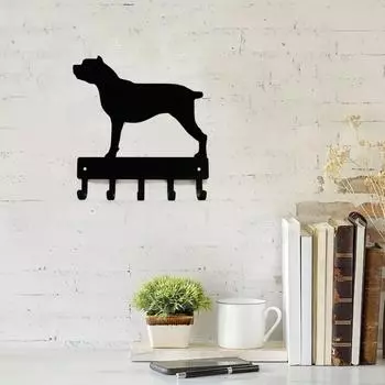 1 шт. Вешалка для ключей и поводка для собак породы кане-корсо - металлические крючки для настенного искусства шириной 9 дюймов, держатель для ключей, вешалка для ключей, вешалка для полотенец, вешалка для пальто чёрный