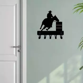 1 шт. Вешалка для ключей, металлическая настенная вешалка для ключей, настенный декор для вешалки - декоративная металлическая настенная подвеска для домашней организации светло-серый