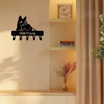 1 шт. Вешалка для шиншиллы, поводок для ключей, настенный кронштейн, вешалка для хранения, вешалка для полотенец, вешалка для хранения, вешалка для хранения, кованое железо чёрный