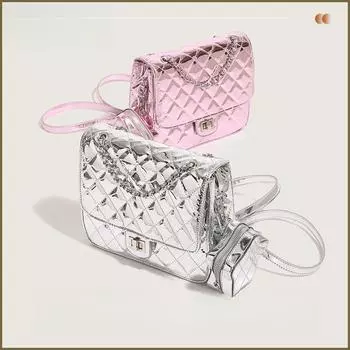 1 шт. Весна и лето Новые бриллиантовые лакированные кожаные глянцевые сумки на ремне со звездами на цепочке рюкзаки на ремне розовый