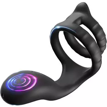 1 шт. Вибрирующее кольцо для пениса для мужчин, пар, удовольствие, перезаряжаемое силиконовое кольцо для пениса, взрослые сенсорные игрушки с 10 интенсивными режимами вибрации, усиление эрекции
