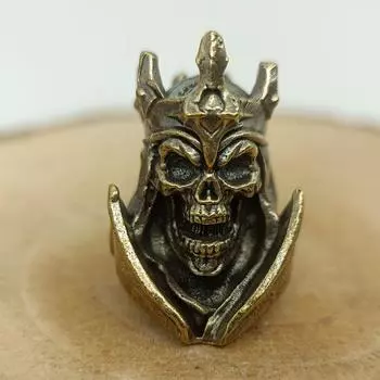 1 шт. Винтажная латунь 6 мм Отверстие Кричащий череп Брелок Подвеска Подвеска для рюкзака Винтажные латунные изделия Классическая латунь Винтажные латунные изделия 1pcs