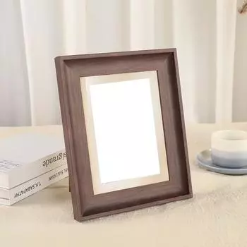 1 шт. Винтажная рамка для картины из цельного дерева, квадратная простая деревянная рамка для масляной живописи, рамка из полосового дерева, рамка для фото, коричневая рамка для картины Pack of 1