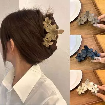 1 шт. Винтажная заколка-коготь для волос в виде цветка на затылке акулы Гавайские аксессуары из пластика