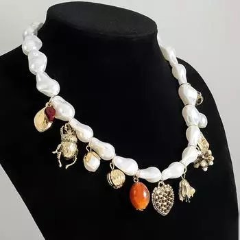 1 шт. Винтажное ожерелье с цветочным узором, элегантная модная ключичная цепочка, универсальный женский повседневный аксессуар, идеальный подарок для семьи и друзей белый