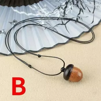 1 шт. Винтажное прикручивающееся черное дерево желудь кулон Gawu Box длинное ожерелье сосновая шишка желудь дизайн кулон капля ожерелье ювелирные изделия B