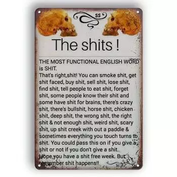 1 шт. Винтажный металлический алюминиевый знак, забавный постер с цитатой, настенный художественный декор, винтажный декор для стен гаража, кафе, бара, клуба, гостиной чёрный