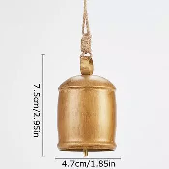 1 шт. Винтажный металлический джутовый колокольчик Декор Вечная реликвия Деревенский Рождественский коровьи колокольчики Атмосферостойкий 4.7*7.5cm