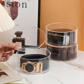 1 шт. Витрина многослойная акриловая женская ожерелье пояс органайзер прозрачная шкатулка для хранения галстука-бабочки