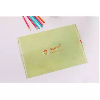 1 шт. Водонепроницаемый и влагостойкий пакет для тестовых работ формата А4, свежий прозрачный файл с рисунком битых цветов, кнопка-защелка