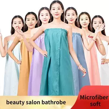 1 шт. Водопоглощающая простота хлопковая модная открытая удобная юбка для душа в салоне красоты с кнопкой