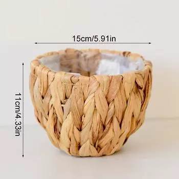 1 шт. Водяной гиацинт, трава, ручная работа, украшение для дома, современная простота, водонепроницаемая подкладка, волшебное хранение, зеленые растения, цветочный горшок S