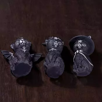 1 шт. Волшебный кот креативный смоляной орнамент маленькая скульптура черного кота украшение на Хэллоуин украшение дьявол кот