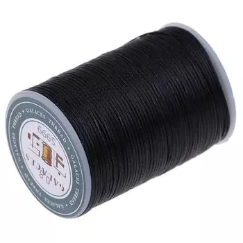 1 шт. Вощеная нить 0,8 мм 90 м полиэстеровый шнур машинная строчка для рукоделия чёрный