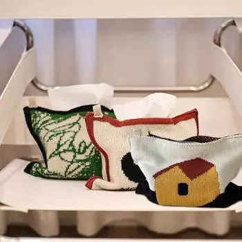 1 шт. Вязание подвесная сумка для спальни автомобиля сумка для хранения рисования чехол для салфеток коробка сумка Волшебник страны Оз оригинальный новый настольный многофункциональный зелёный