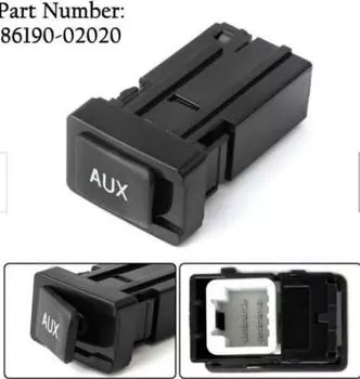 1 шт. Вспомогательный Aux Стерео Адаптер Аудиоразъем Штекер Подходит Для Toyota Camry Venza 86190-02020