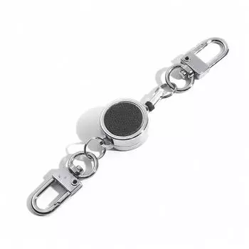 1 шт. Выдвижной брелок для ключей с цепочкой, держатель для карабина, удлиняющий брелок One Size чёрный