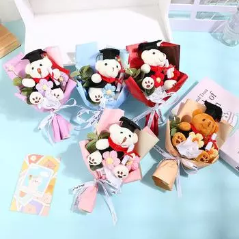 1 шт. Выпускной букет мини-цветок DIY брелок для ключей маленький медведь плюшевая игрушка домашний декор